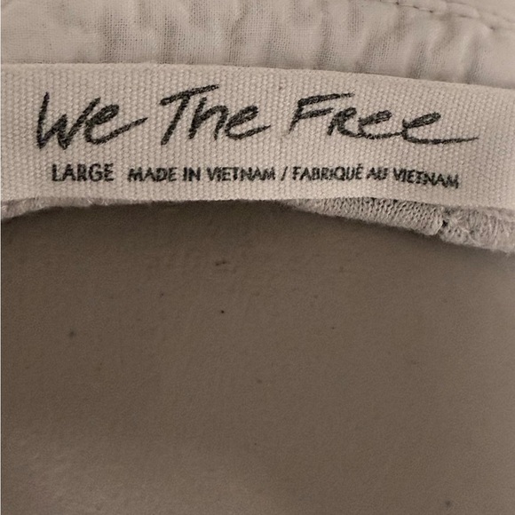 We The Free All for You Polo. Black and White Striped Button Down Shirt Sz Large - Picture 3 of 6